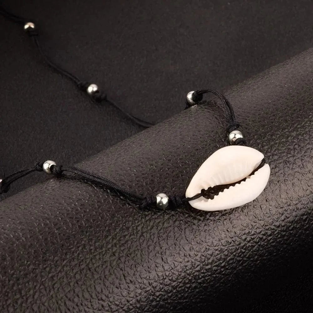 18inches / Black Natural Shell Necklace Conch Choker Handmade Adjustable Bohemian Beaded Pearl Necklaces Hawaiian Beach Jewelry For Women Girls