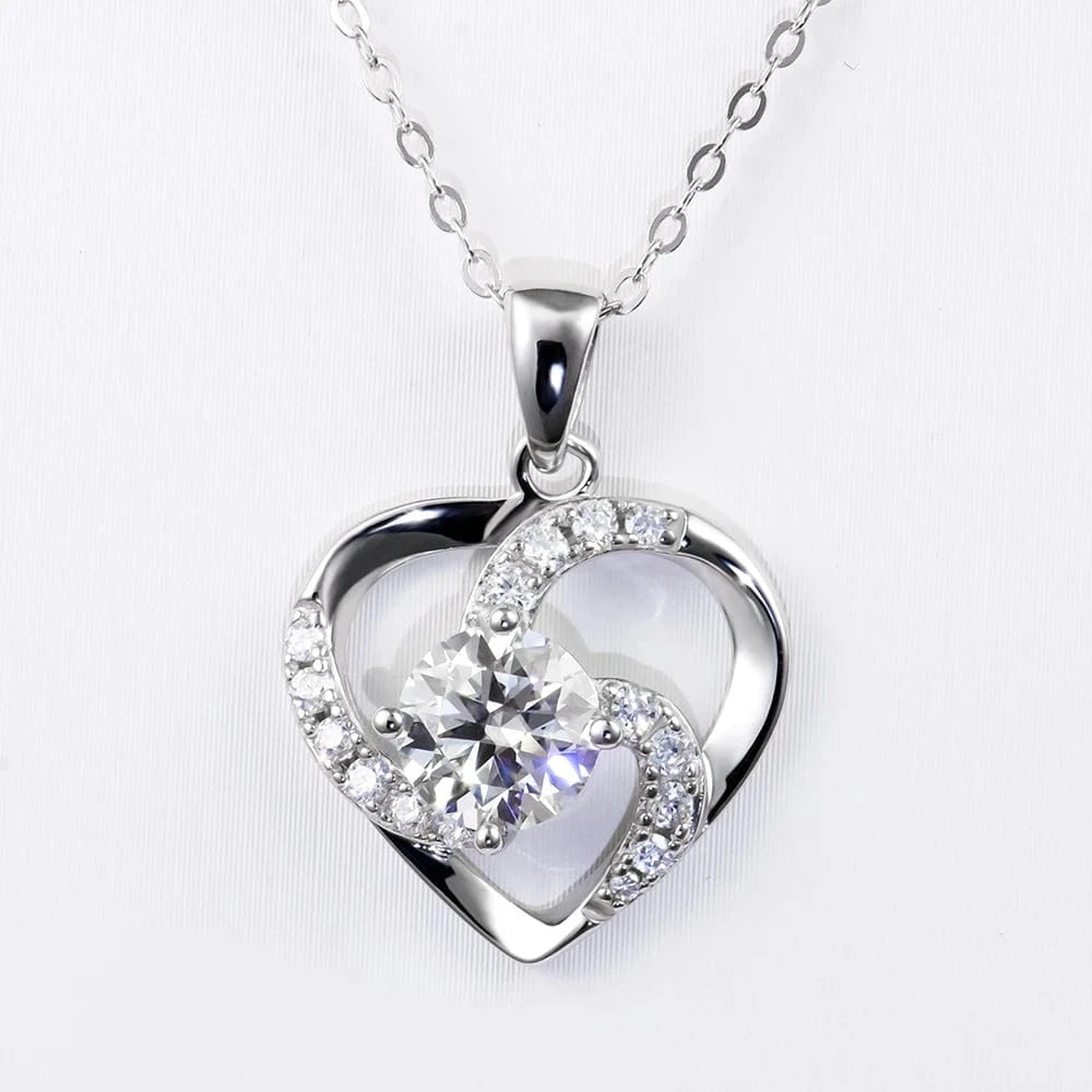 18inches / heart necklace Xingyue  Moissanite FINE Jewelry PENDANT 925 SILVER with Round shape 1.0carat  FASHION JEWELRY NECKLACE FOR WOMEN