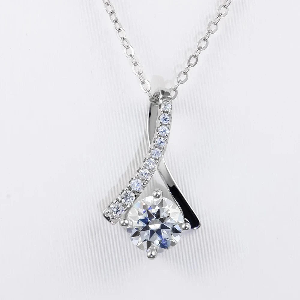18inches / lovely necklace Xingyue  Moissanite FINE Jewelry PENDANT 925 SILVER with Round shape 1.0carat  FASHION JEWELRY NECKLACE FOR WOMEN