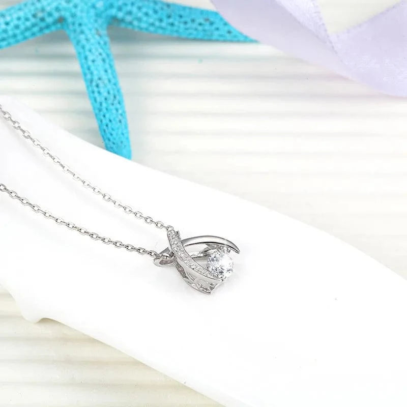 18inches / Rhodium Plated RINNTIN SN38 Wholesale Fine Jewelry 925 Sterling Silver Customized X Shaped Cubic Zirconia Pendant Necklaces