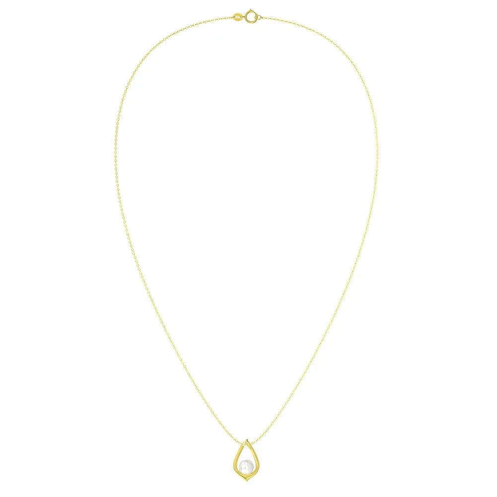 18inches / SGPN40-14K RINNTIN GPN40 Real 925 sterling silver pearl choker jewelry with pendant chain and pearl necklace women