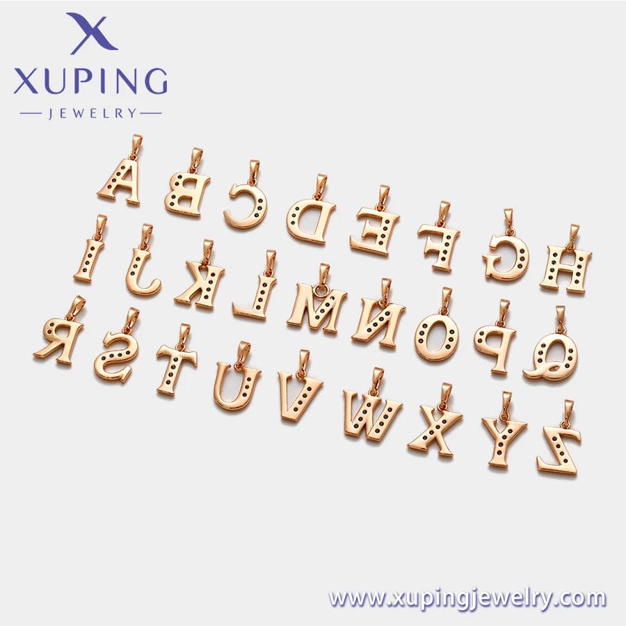18k gold color A00786327 Xuping jewelry elegant exquisite environmental protection copper neutral versatile 18K gold 26-letter pendant