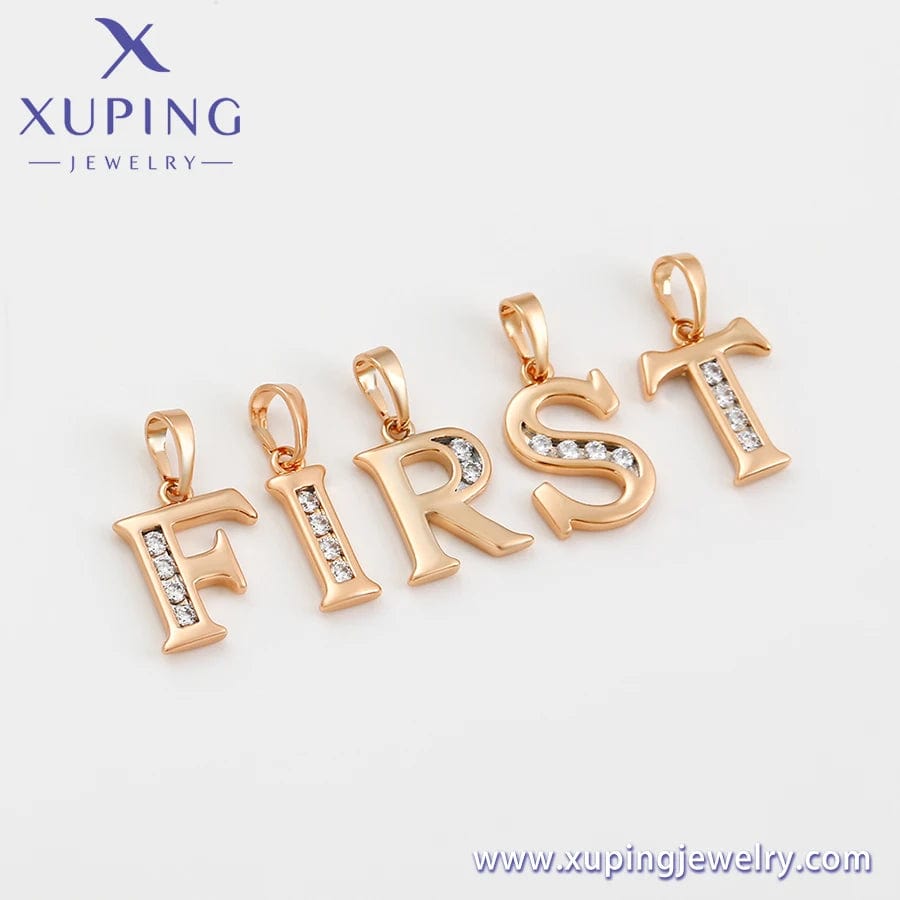 18k gold color A00786327 Xuping jewelry elegant exquisite environmental protection copper neutral versatile 18K gold 26-letter pendant