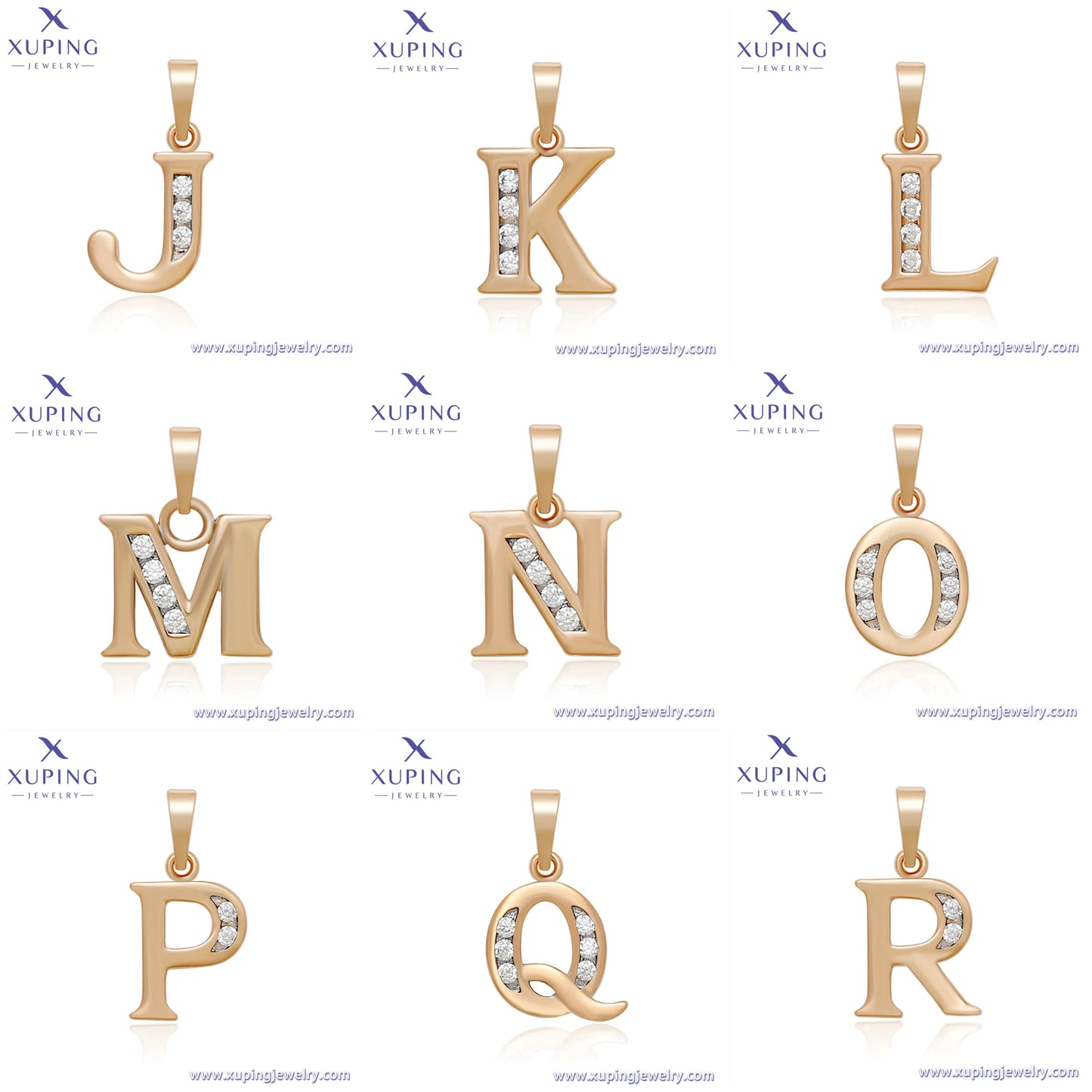 18k gold color A00786327 Xuping jewelry elegant exquisite environmental protection copper neutral versatile 18K gold 26-letter pendant