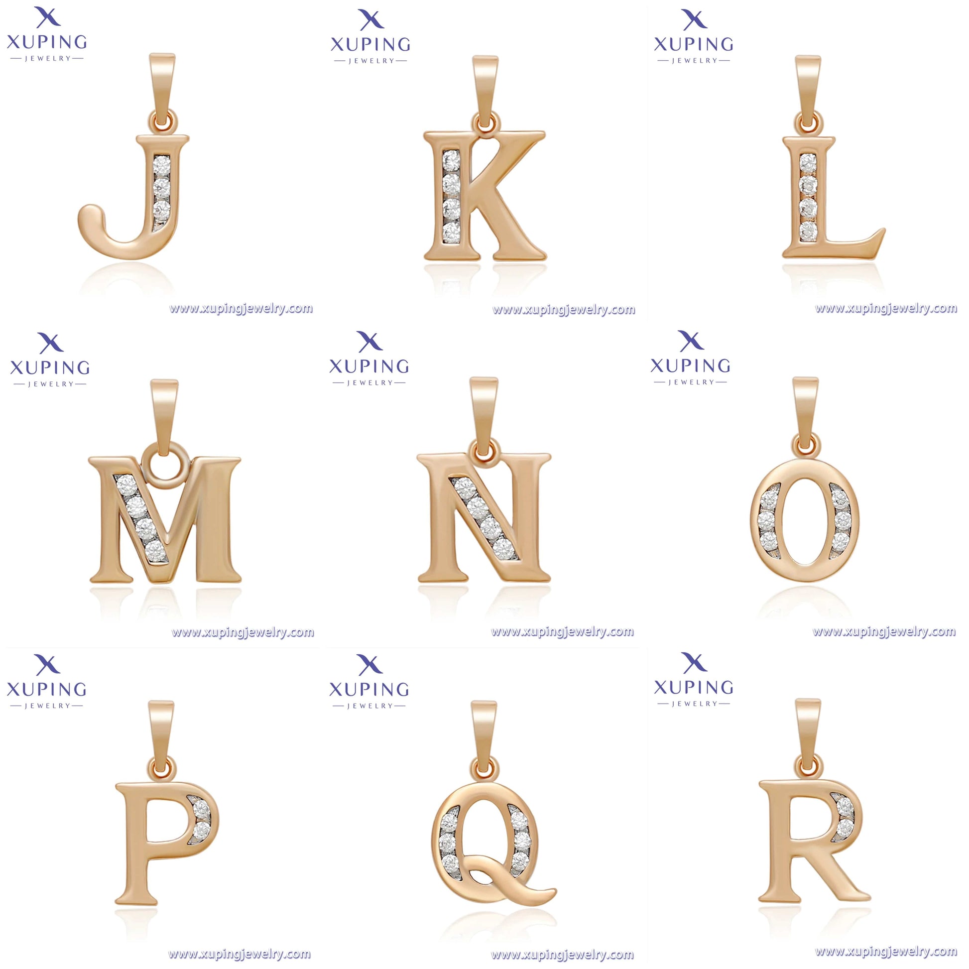 18k gold color A00786327 Xuping jewelry elegant exquisite environmental protection copper neutral versatile 18K gold 26-letter pendant