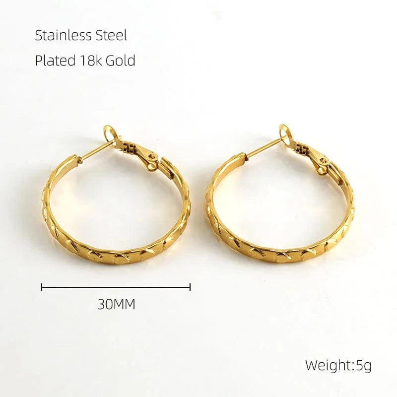 18k gold Hot Sale Fashion18k Gold Plated Big Hoops Earrings Jewelry Accessories Fine Jewelry Earrings