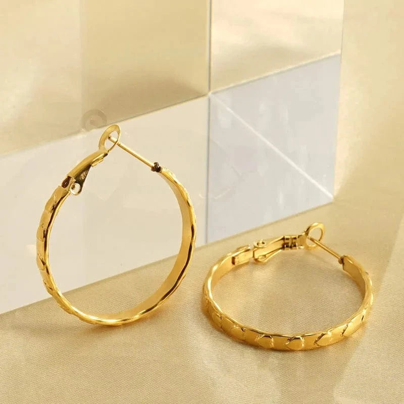 18k gold Hot Sale Fashion18k Gold Plated Big Hoops Earrings Jewelry Accessories Fine Jewelry Earrings