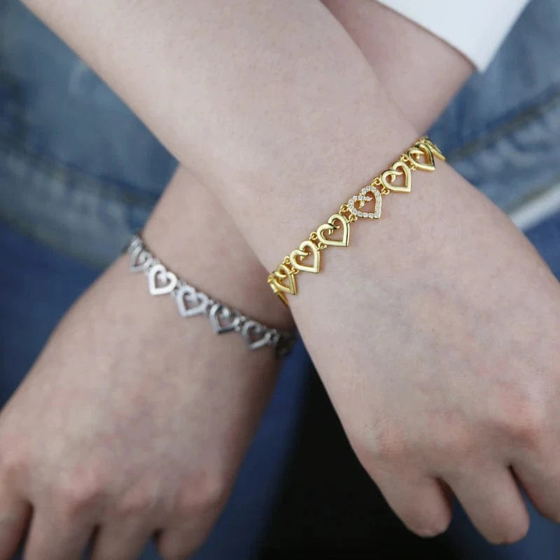 18K Gold Plated Charm Fashion Women Jewelry Set Micro Pave 5A CZ Diamond Hallow Heart Shape Necklace Bracelet Ring Earring