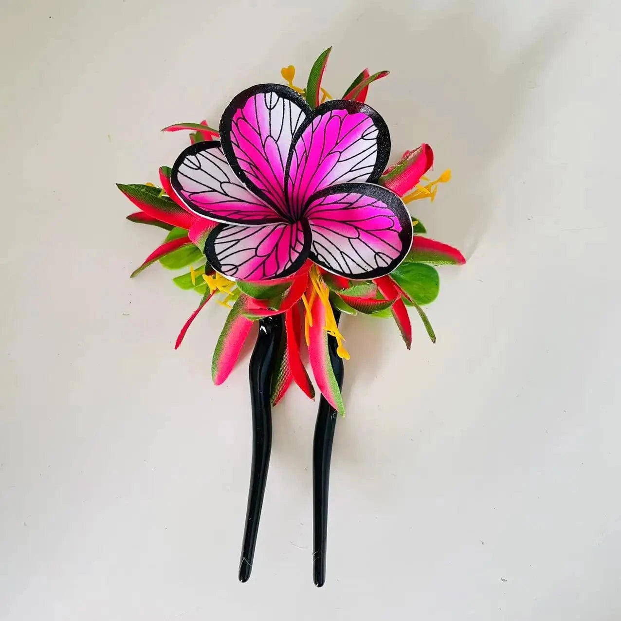 2 Spider lily Plumerias hair pick Foam flower Artificial Island tiara frangipanis hibiscuss ear hair accessories dance