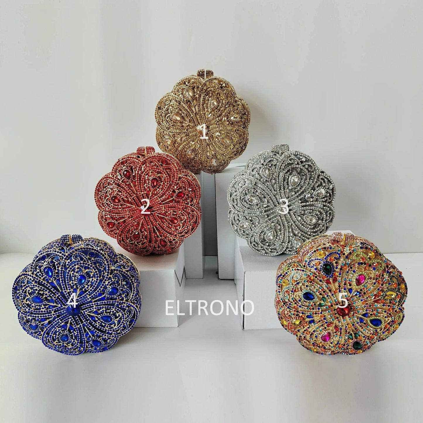 2 Wholesale Price 2024 Flower Clutch Bag Wedding Purse Luxury Evening Crystal Party Stone Ladies Clutches Bag for Women