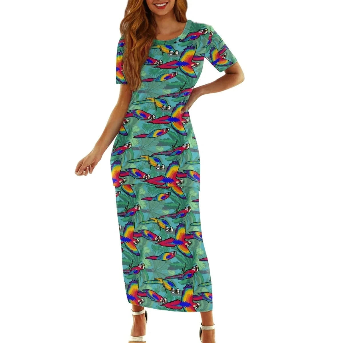 2 XL / LISA2 Samoan Puletasi Polynesian Tribal Clothing Print Customized Women Two Piece Islander Style Dress Sets Linen Dresses for Women
