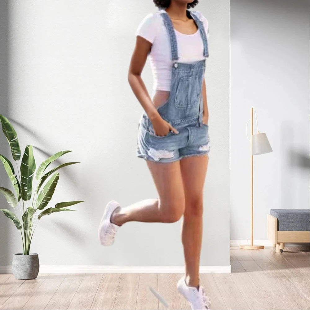 2 XL / pic 2 90623-MX110 3 colors denim bib pants short jeans women