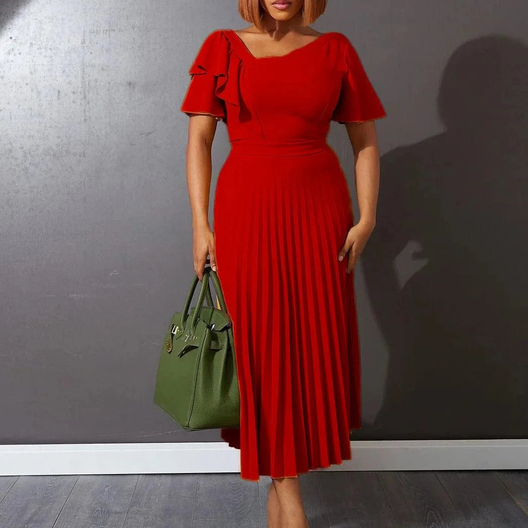 2 XL / Red Summer female casual dresses lady elegant casual women clothing turkish quality
