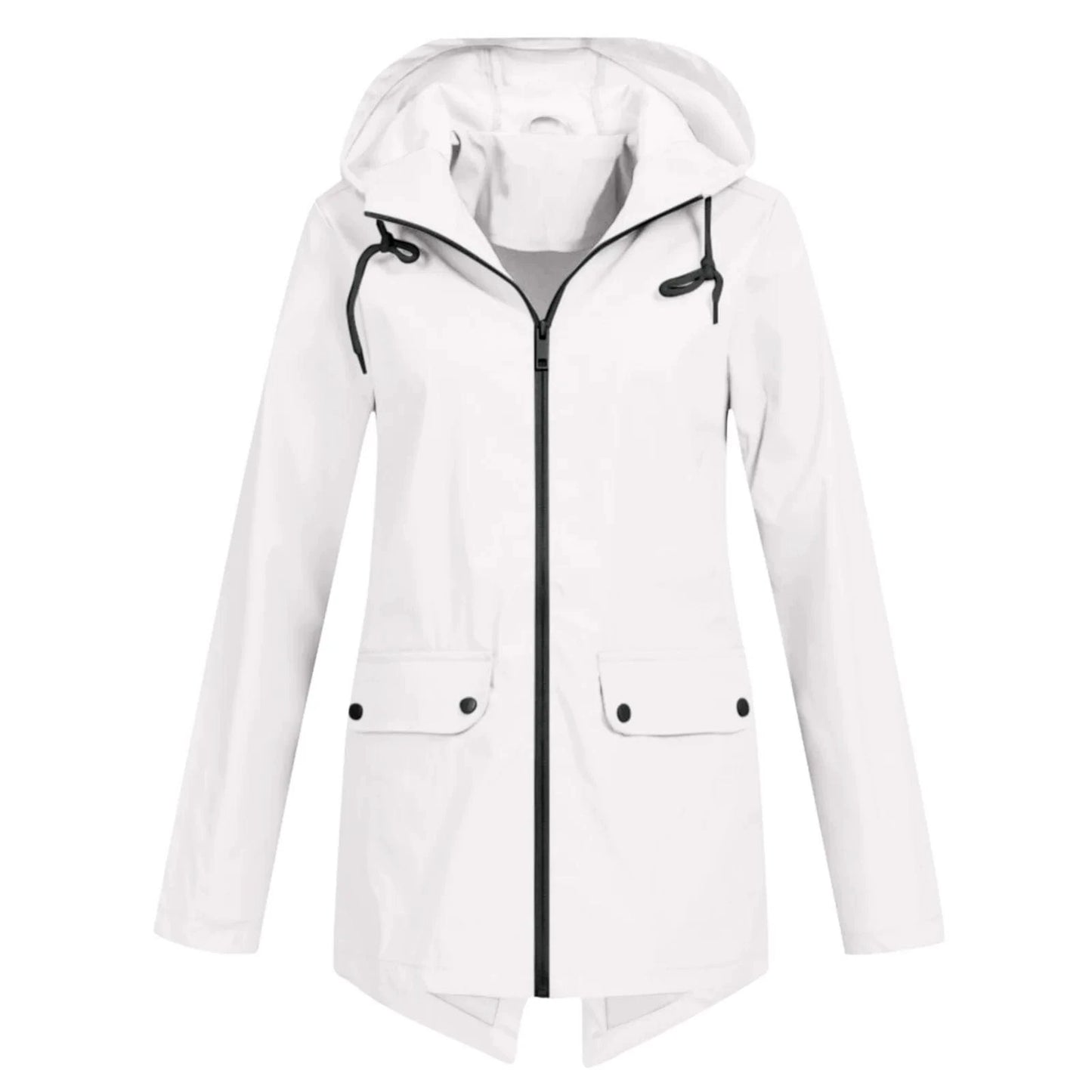2 XL / White D0702DJ17 2023 On Sale Plus Size Longline Casual Hooded Shacket Long Jackets For Women Sehe Fashion