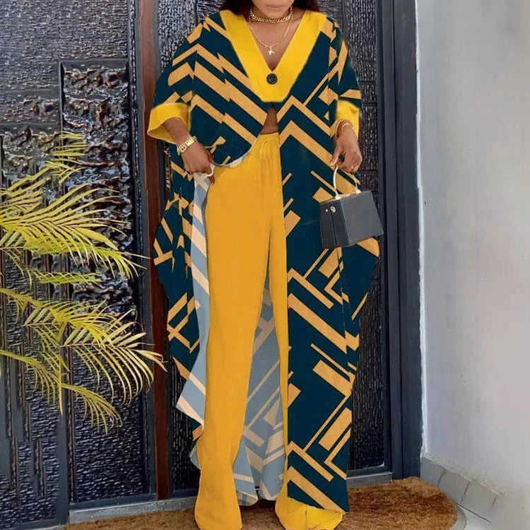 2 XL / Yellow Lounge wear two piece outfit set spring women clothes loose spring 2024