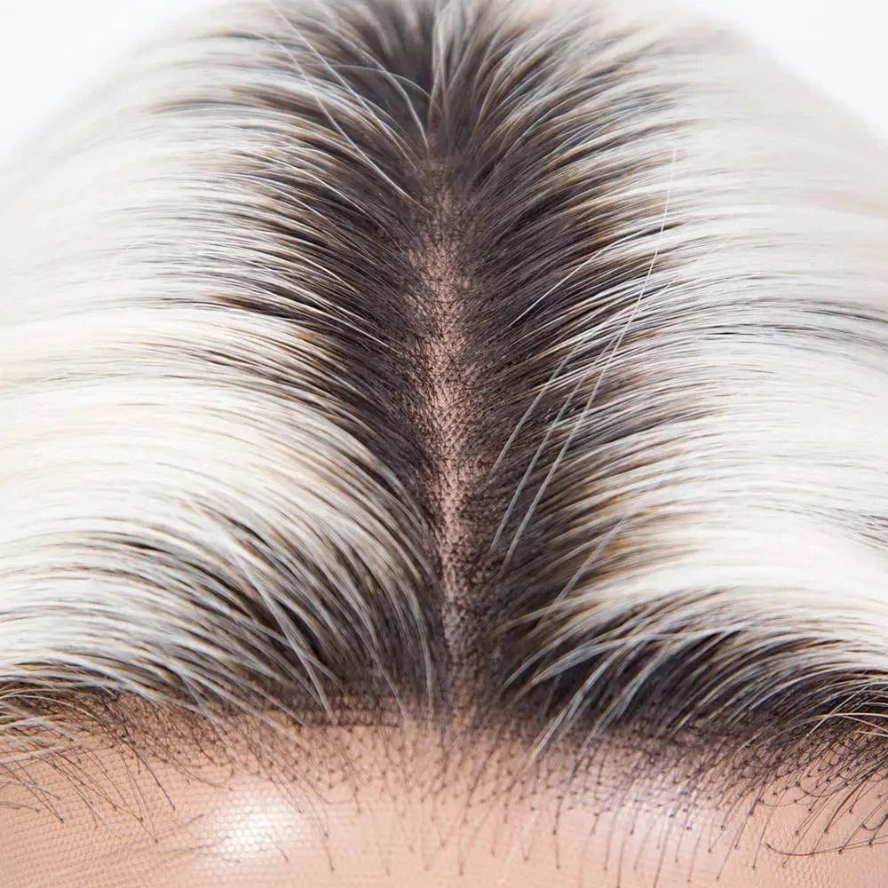 20''22''24'' European Virgin Hair T9# White Blonde Silky Straight Cuticle Aligned 13*6 Hd Lace Front Lace Wig  With Baby Hair