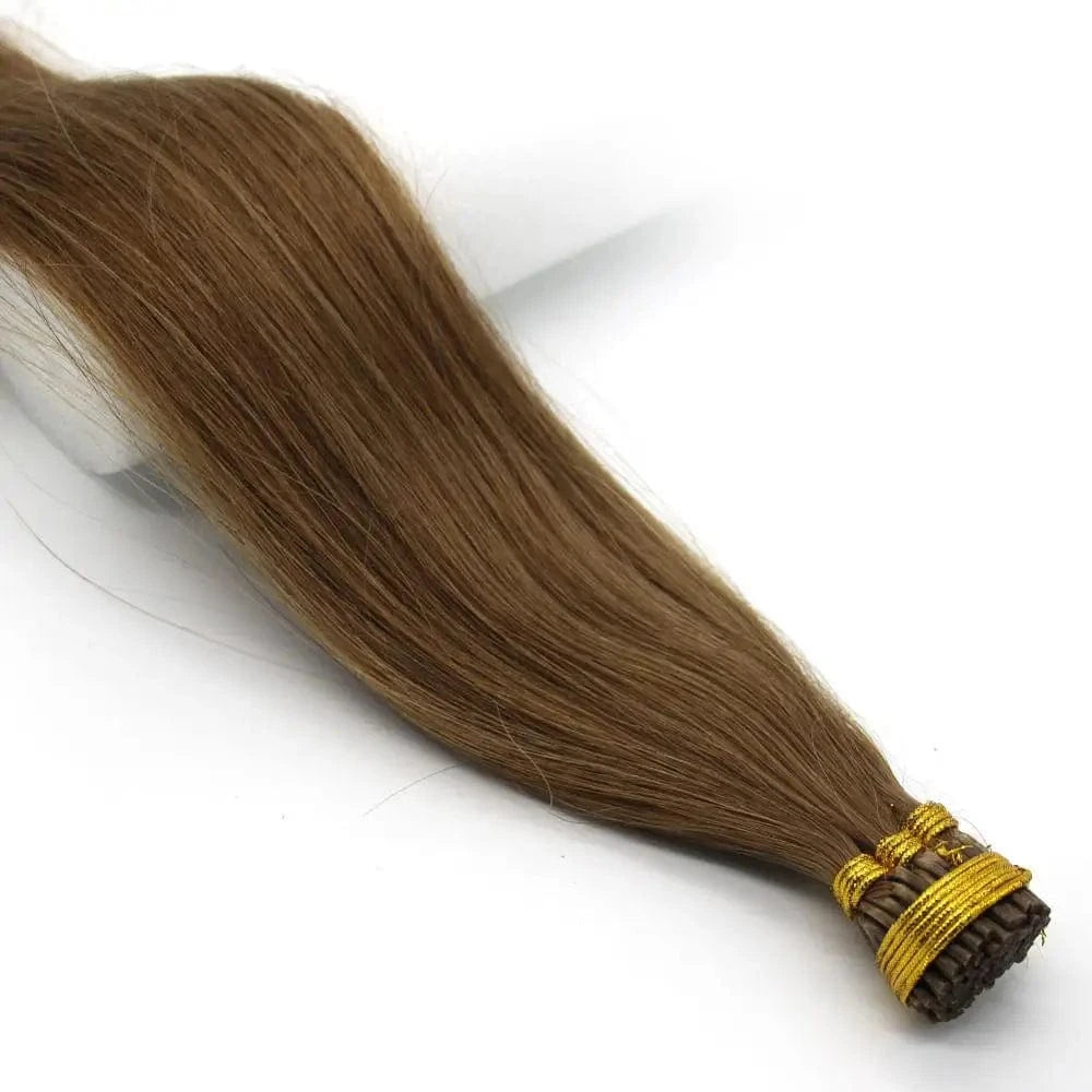 20 Inches / 12# Light Brown Pre Bonded Keratin Stick I Tip Remy Human Hair Extensions 16-24" Straight 100s i tip hair extensions human hair