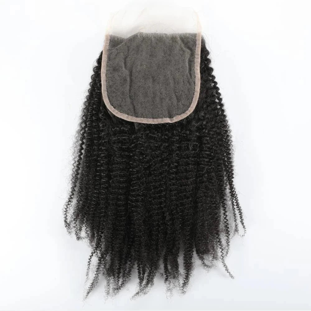 20 Inches / 4B VMAE Wholesale Cuticle Aligned Raw Vietnamese Hair Afro Kinky Curly Transparent 5*5 HD Lace Closure Human Virgin Extensions