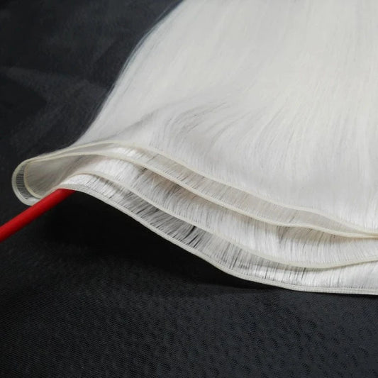 20 Inches / Black 2022   New Incredible Thin Weft Soft Human Hair Extensions Invisible Seamless Genius Weft Hair