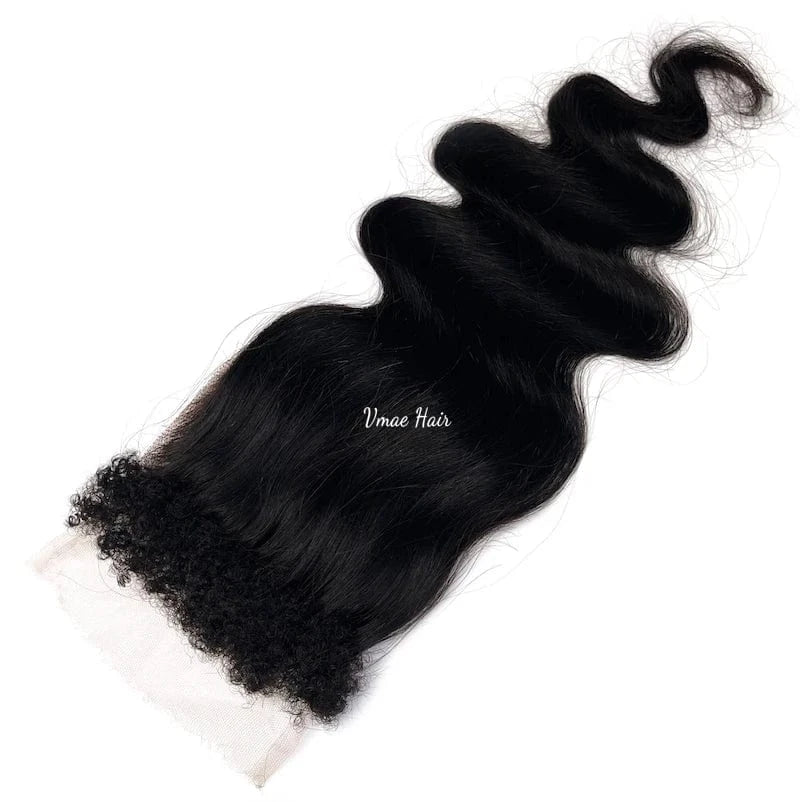 20 Inches / custom body wave VMAE Wholesale Cuticle Aligned Raw Vietnamese Hair Afro Kinky Curly Transparent 5*5 HD Lace Closure Human Virgin Extensions