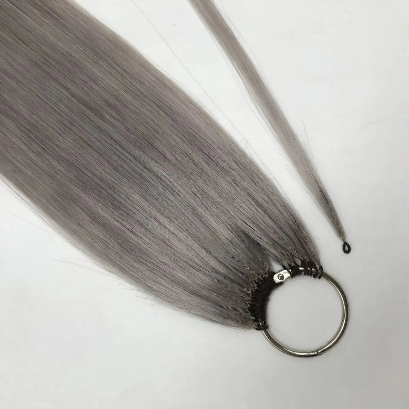 20 Inches / #Greey fashionable Summer hot sell colourful colours large stock quickly send no MOQ invisible big circle remy feather hair extension