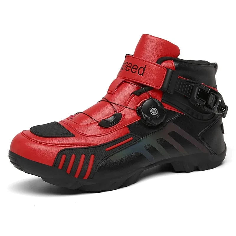 2006 Red&black / 45 2023 New Men Women Four Seasons Offroad Motocross Racing Boots Motorbike Travel Motorcycle Riding Shoes