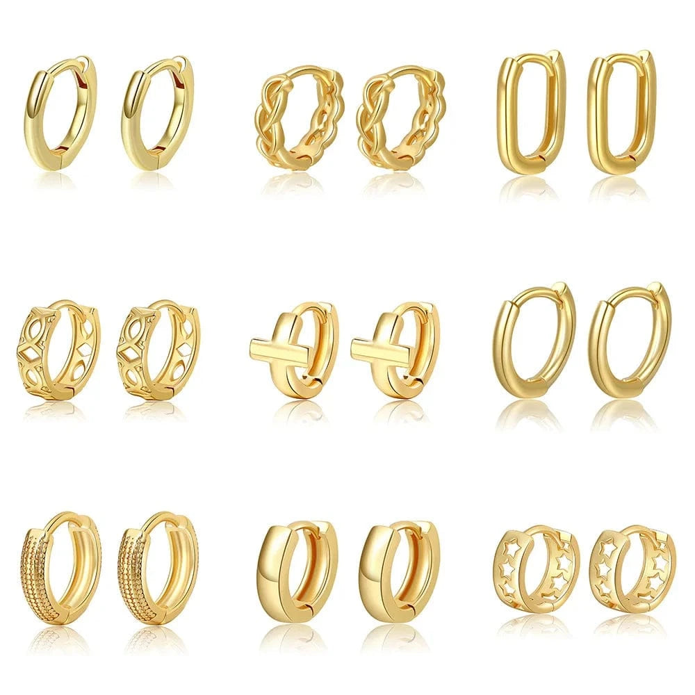 2022 gold plated huge hoop earringsZircon Earrings twisted copper earrings