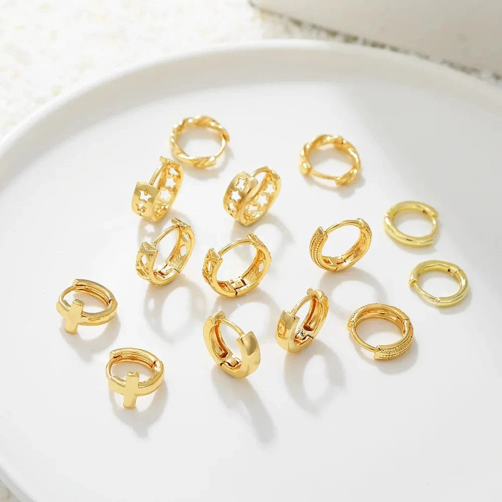 2022 gold plated huge hoop earringsZircon Earrings twisted copper earrings