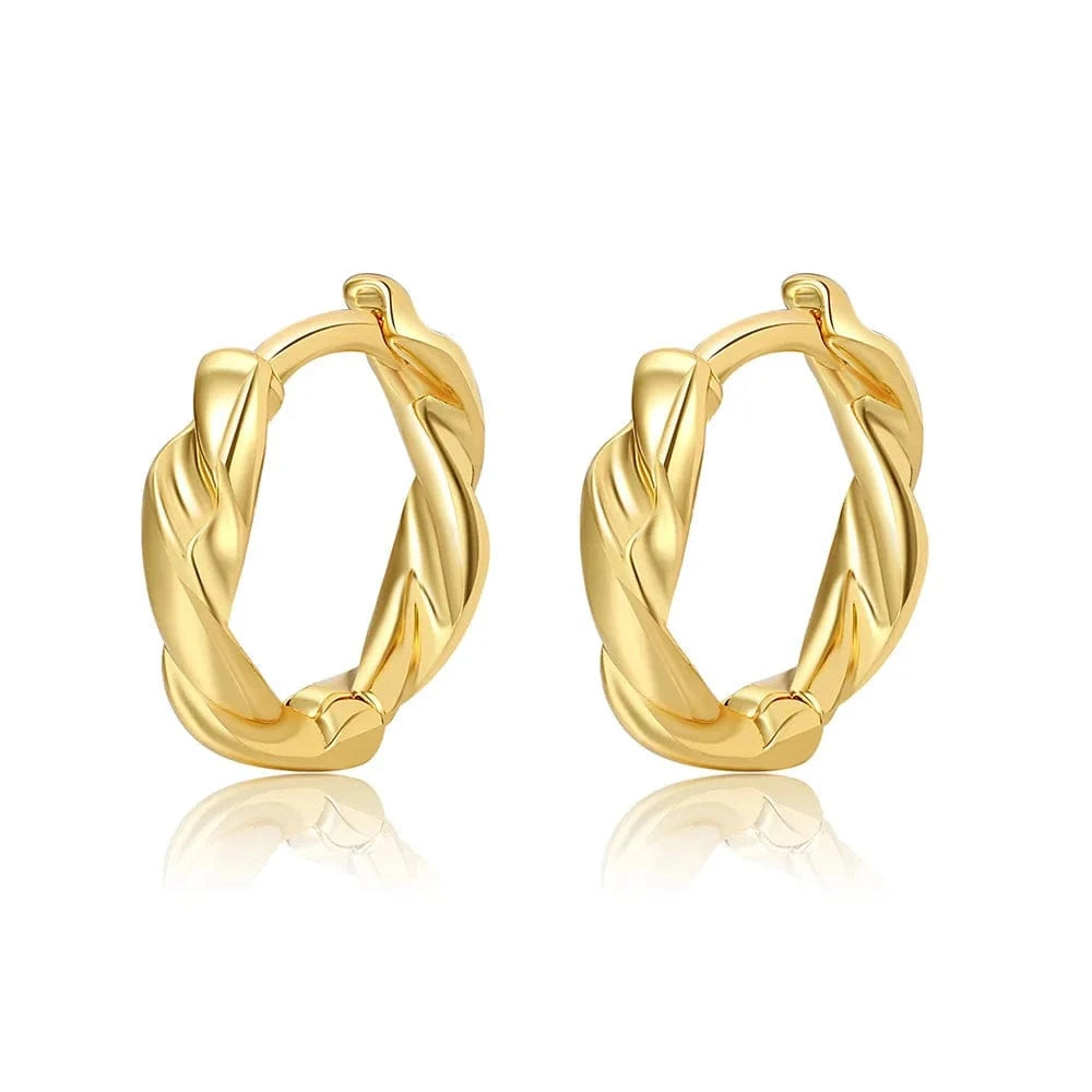 2022 gold plated huge hoop earringsZircon Earrings twisted copper earrings
