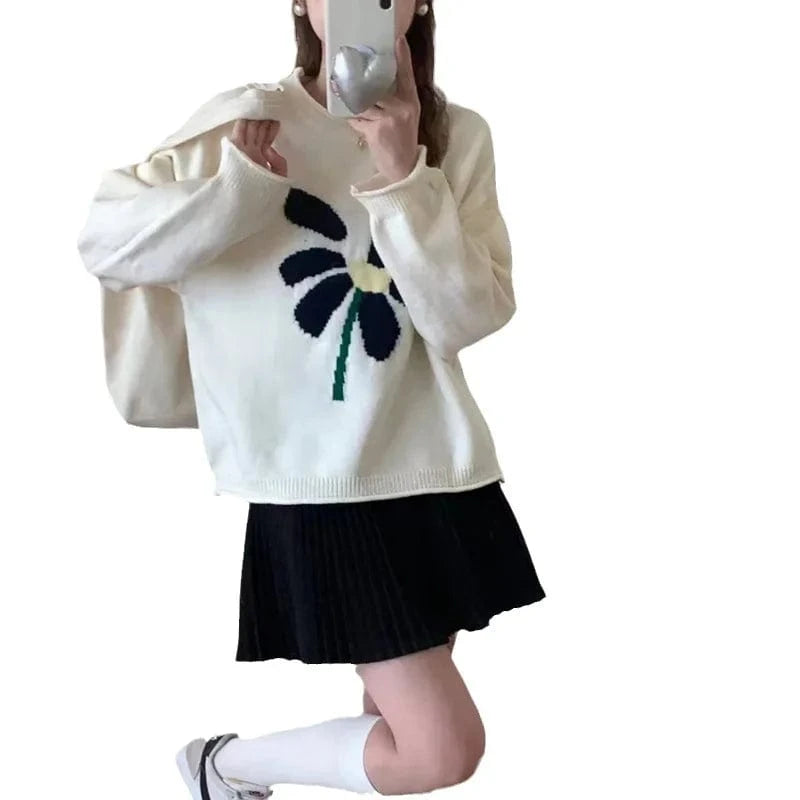 2023 autumn new high-quality fashion women's loose crew-neck sweater