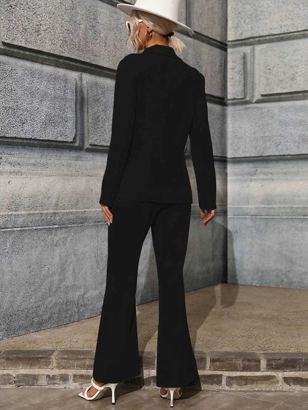 2023 Custom High Quality Fashion Casual Elegant Long Sleeve Femme Formal Wholesale Blazer Suit Two Piece Set Ladies Women