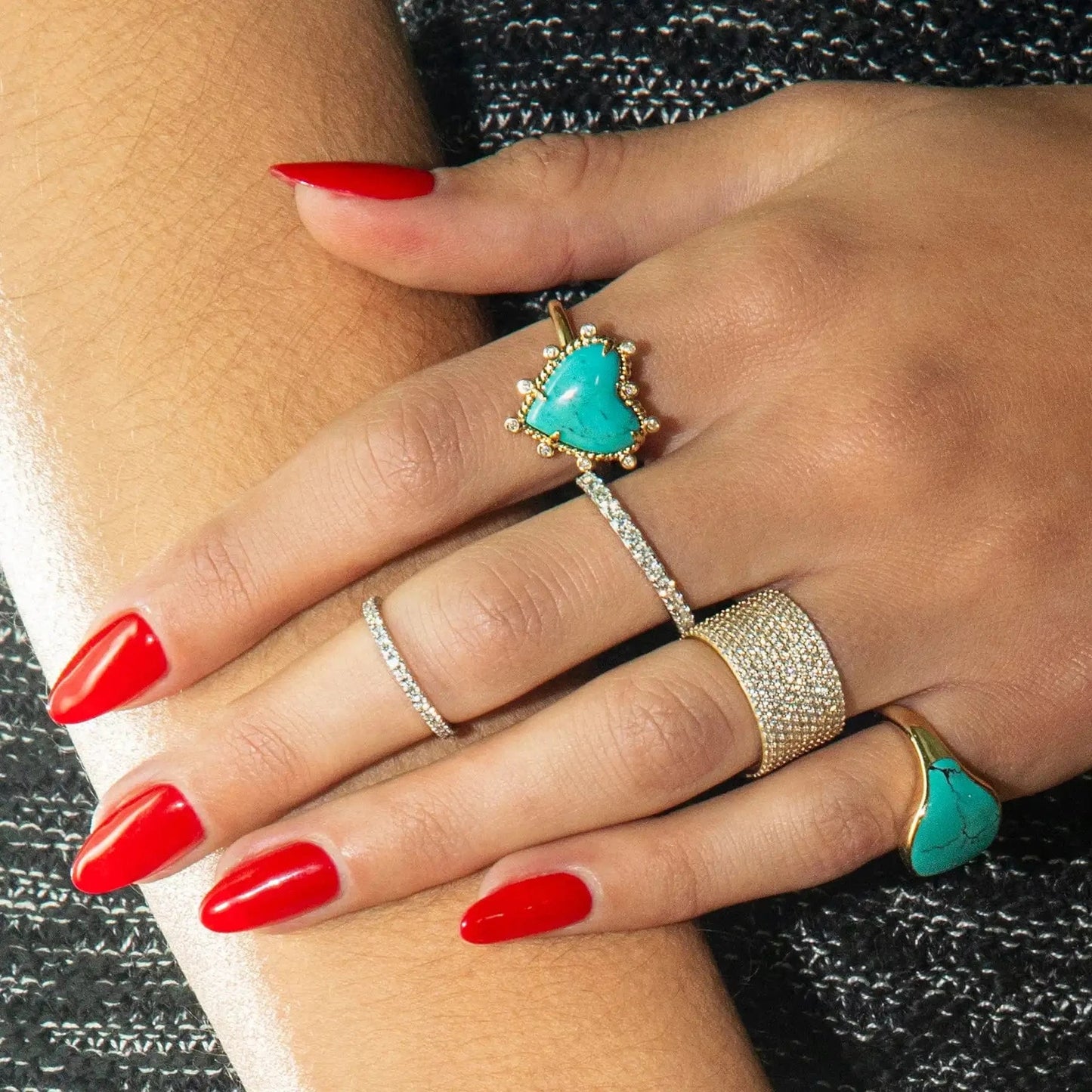 2023 Fashion Fine Women Girl Gift Jewelry Set Micro Pave 5A CZ Prong Setting Heart Shape Turquoise Necklace