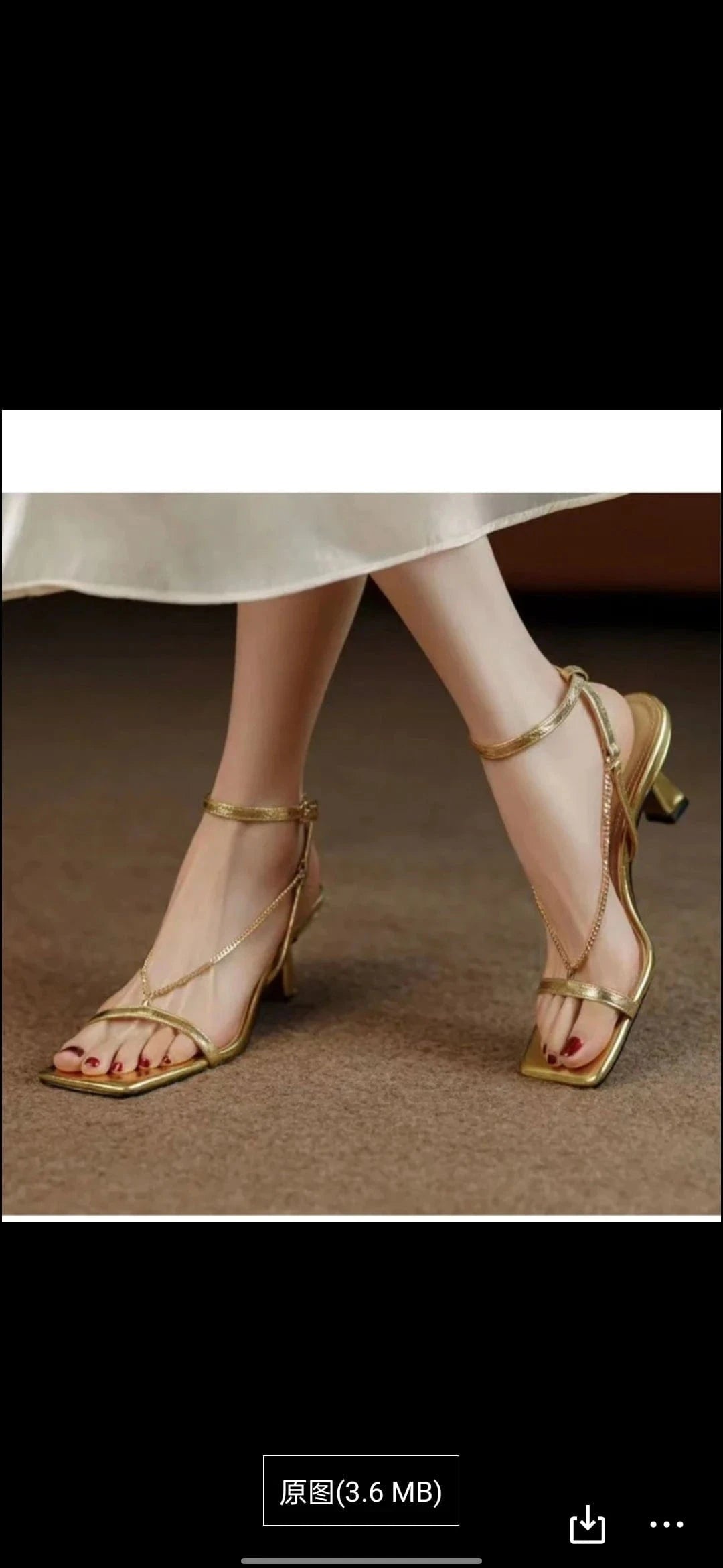 2023 High Heels Shoes For Women Gold Elegant Sandales Femme Fashion Streetwear New High Quality High Heel Sandals