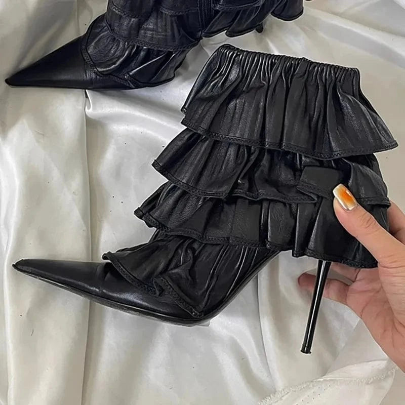 2023 hot sale booties woman ankle heel ankle  booty gummies band