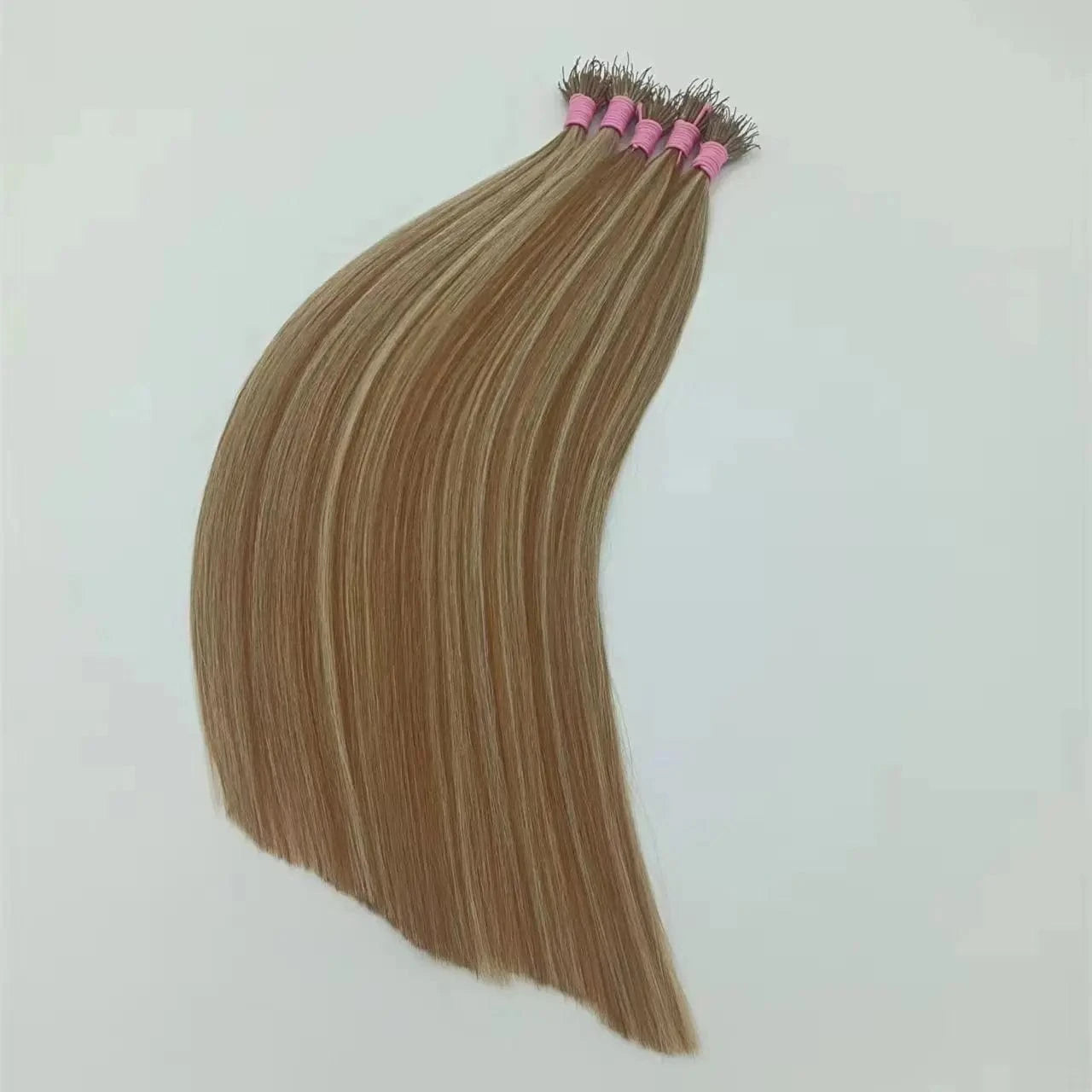 2023 hot sell  piano color #6/613  nylon thread raw brazilian virgin cuticle aligned hair  wholesale  i tip hair