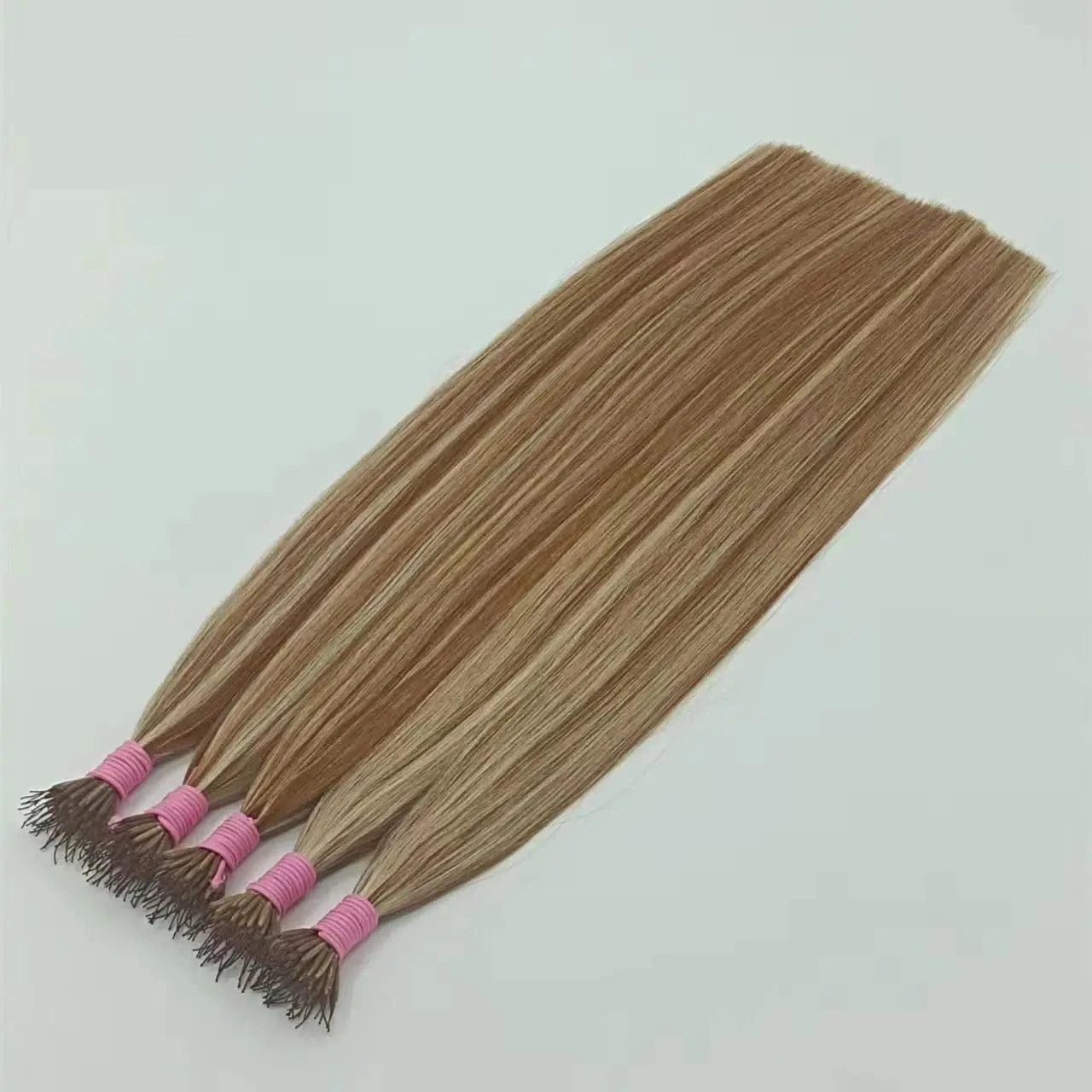 2023 hot sell  piano color #6/613  nylon thread raw brazilian virgin cuticle aligned hair  wholesale  i tip hair