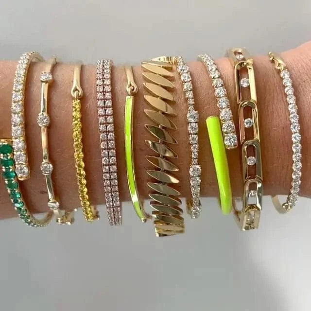 2023 New Arrived Cool Punk Styles High Polished Horse Eye Necklace Bracelet For Women Girl Fashion Jewelry Set