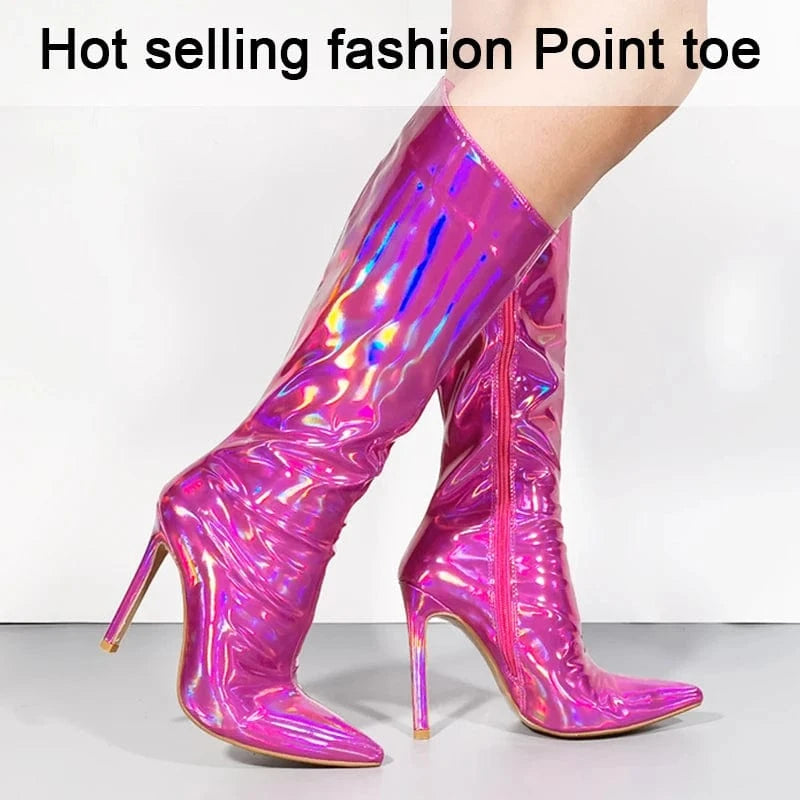 2023 New Design Women's Boots 11 cm High Heel Platform Ladies Boots Shoes Sexy Stiletto High Heel Shoes For Women