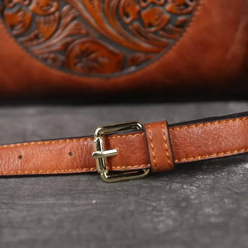 2023 New High Quality Leather Women Handbag Retro Handmade Embossed Shoulder Bag For Women Large Capacity Female Messenger Bags