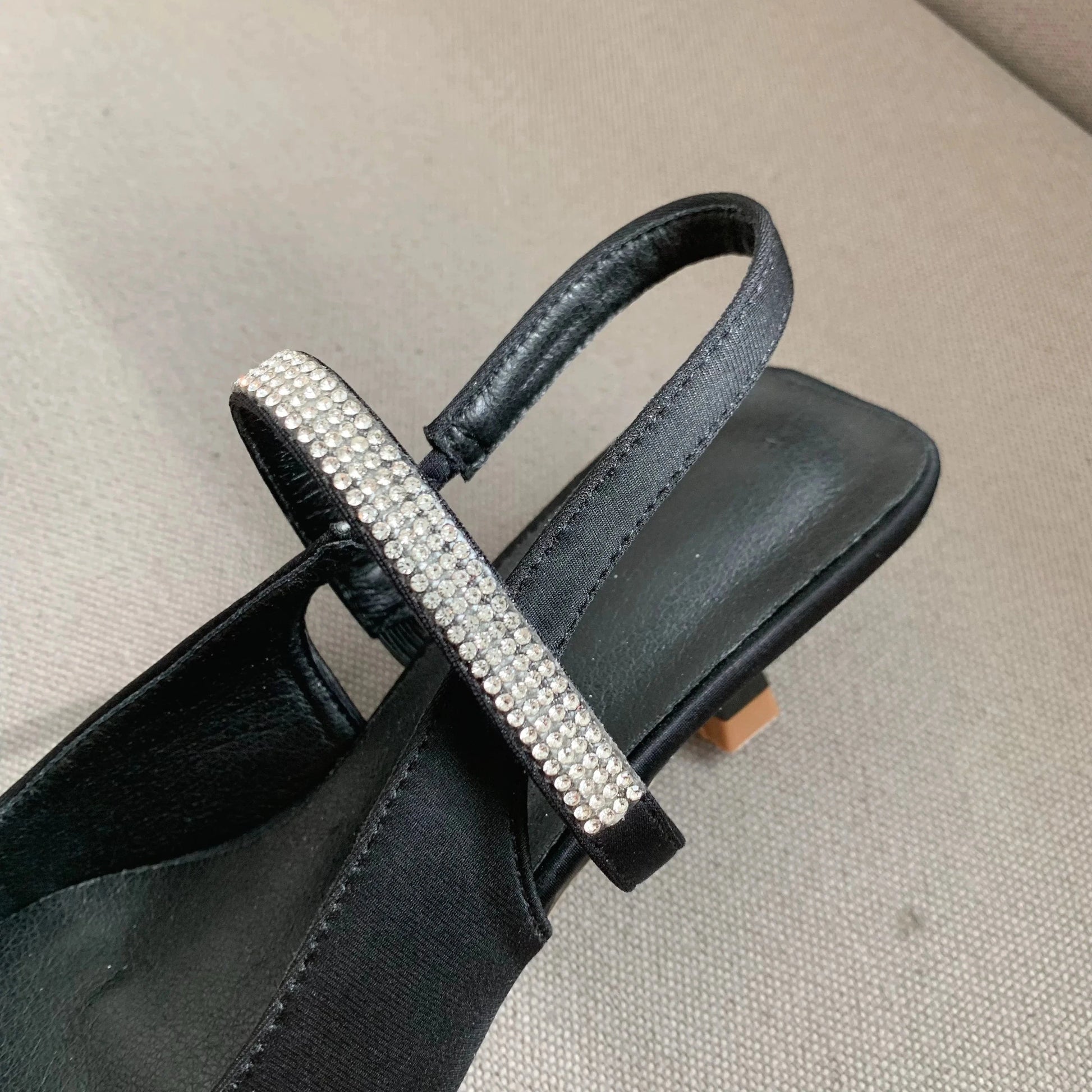 2023 new pointed toe all-match stiletto women's single shoes with high heel toe back empty sandals