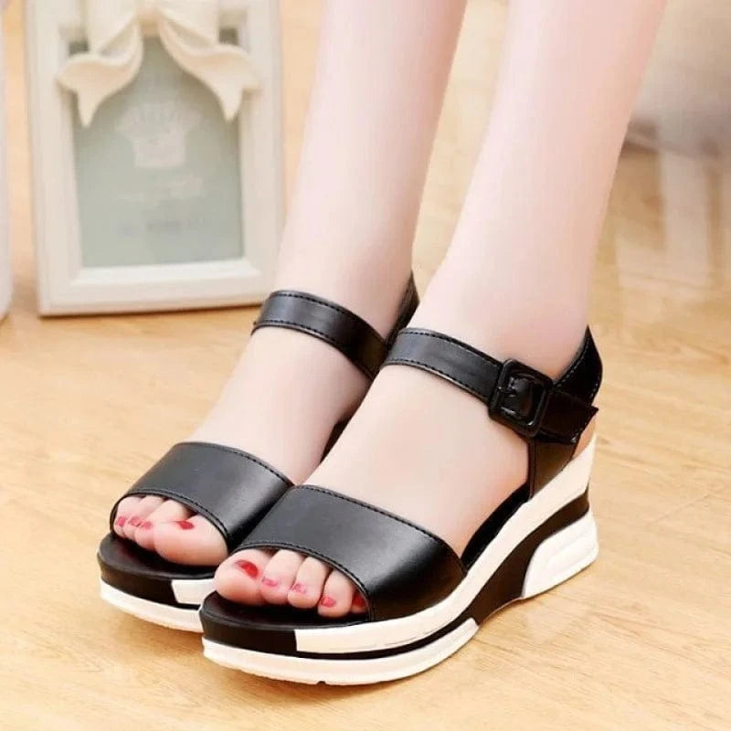 2023 Wholesale Heel Sandals Shoes Big Size Luxury Women Platform Sandals Slip On Ladies Party Shoes