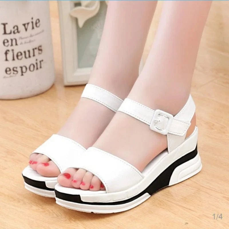 2023 Wholesale Heel Sandals Shoes Big Size Luxury Women Platform Sandals Slip On Ladies Party Shoes