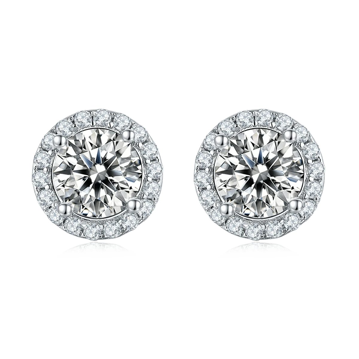 2024 925 Sterling Silver Round Brilliant Cut White D Moissanite Engagement Earring Necklace Jewelry Set For Women