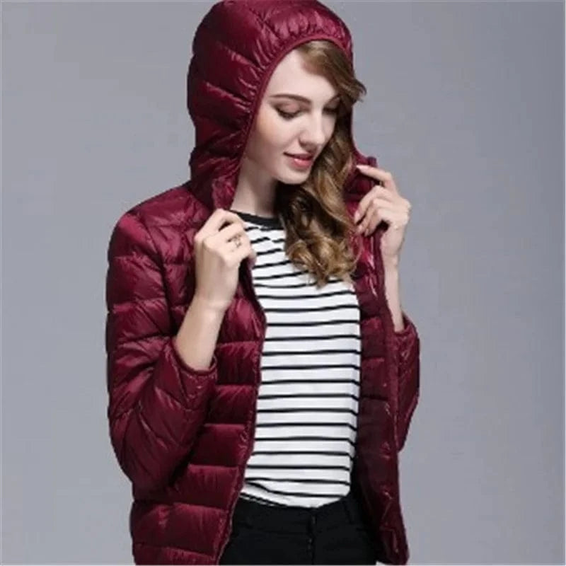 2024 Autumn And Winter New Korean Casual Short Hooded Large Size Light Warm Coat Wholesale Down Jacket Women