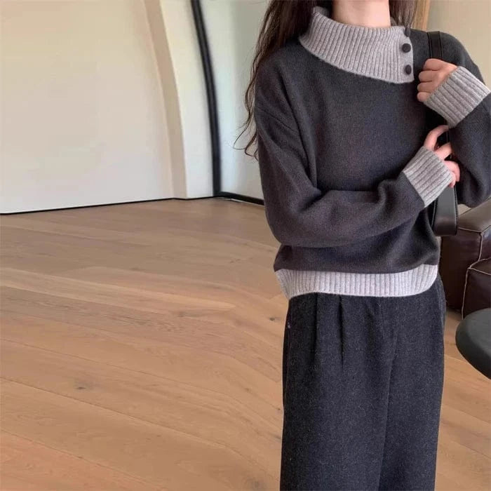 2024 autumn new arrival boat collar long sleeve free style ladies knit jumper