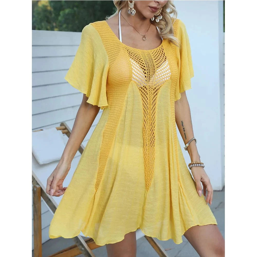 2024 Beach Cover Up cotton sarongs Swimsuit Crochet Beachwear Bathing suit knitting Summer beach cover ups Beach Dress for women