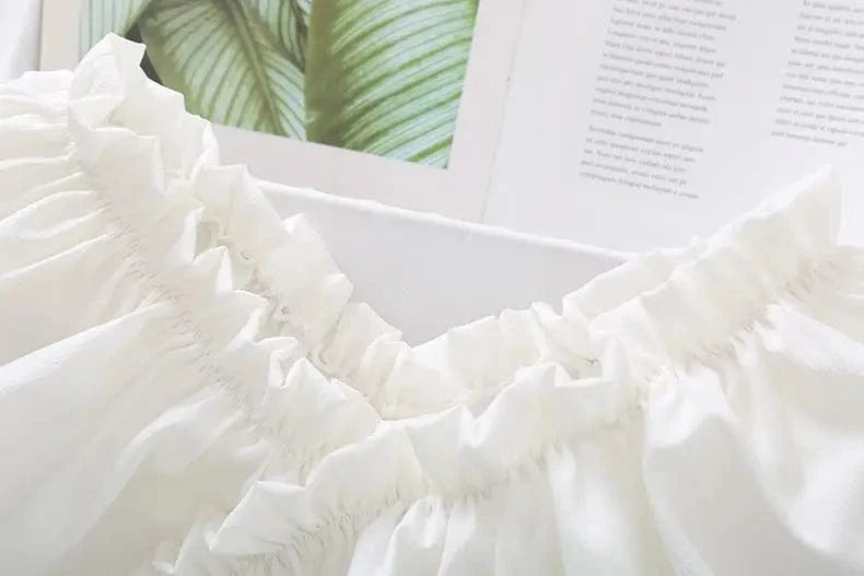 2024 Chiffon Thin Ruffled Zipper Summer Small Fragrance Style All-Matching Line Neck Women's Short-Sleeved New Shirt