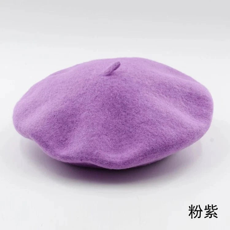 2024 Custom Colorful women men embroidery berrete embroidered berets femme 100% wool boina hat caps beret high quality wholesale