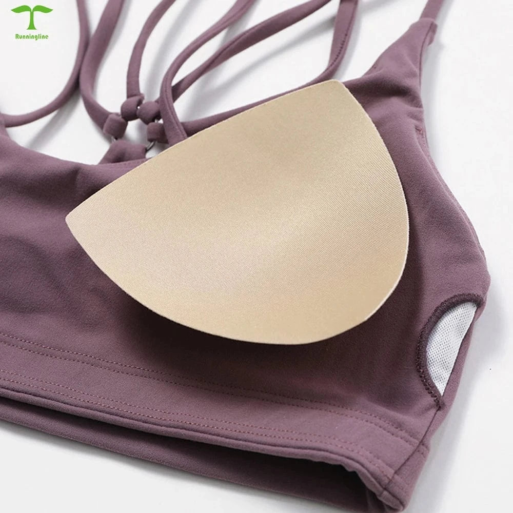 2024 Custom Women Sportswear Scrunch butt Backless High Waist Removable pads 2 Pieces Sports Workout Suit Yoga Gym Leggings Set