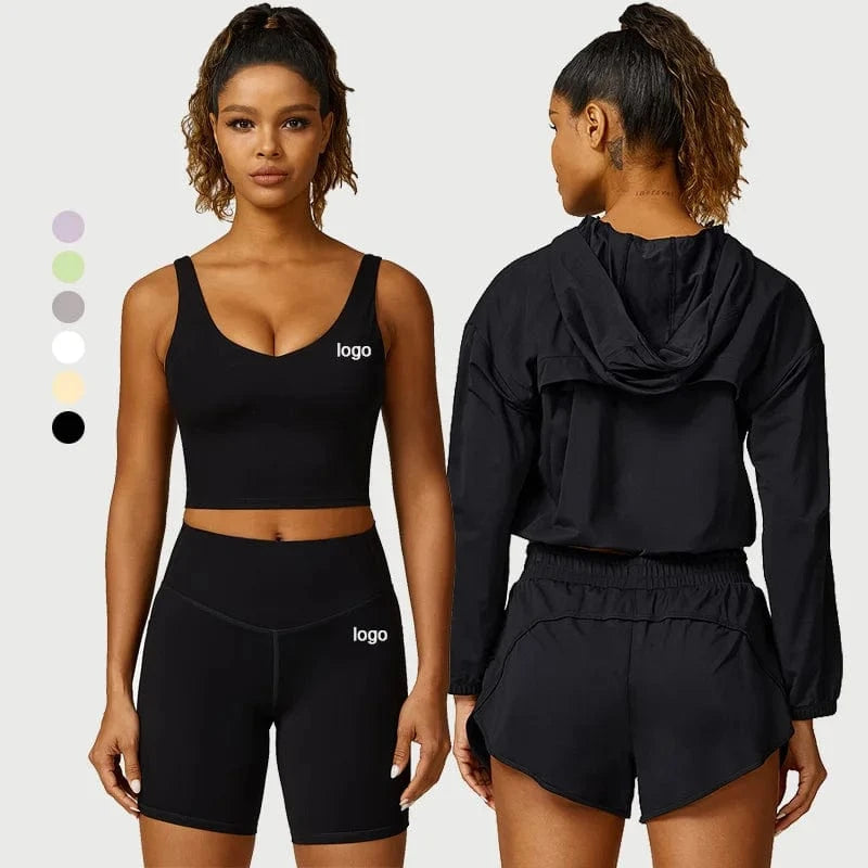 2024 Custom Yoga Gym Legging Set Woman Activewear Fitness Womens 2 Piece Crop Top And Leggings Set